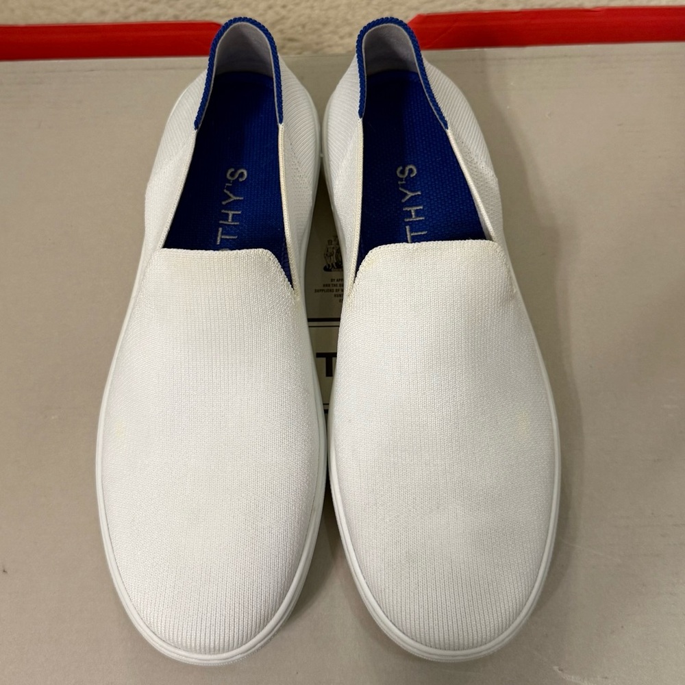Rothy’s Original Slip On Sneaker in Bright White, 8.5
